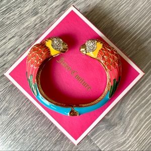 Juicy Couture 3D Parrot Metal Hinged Bracelet